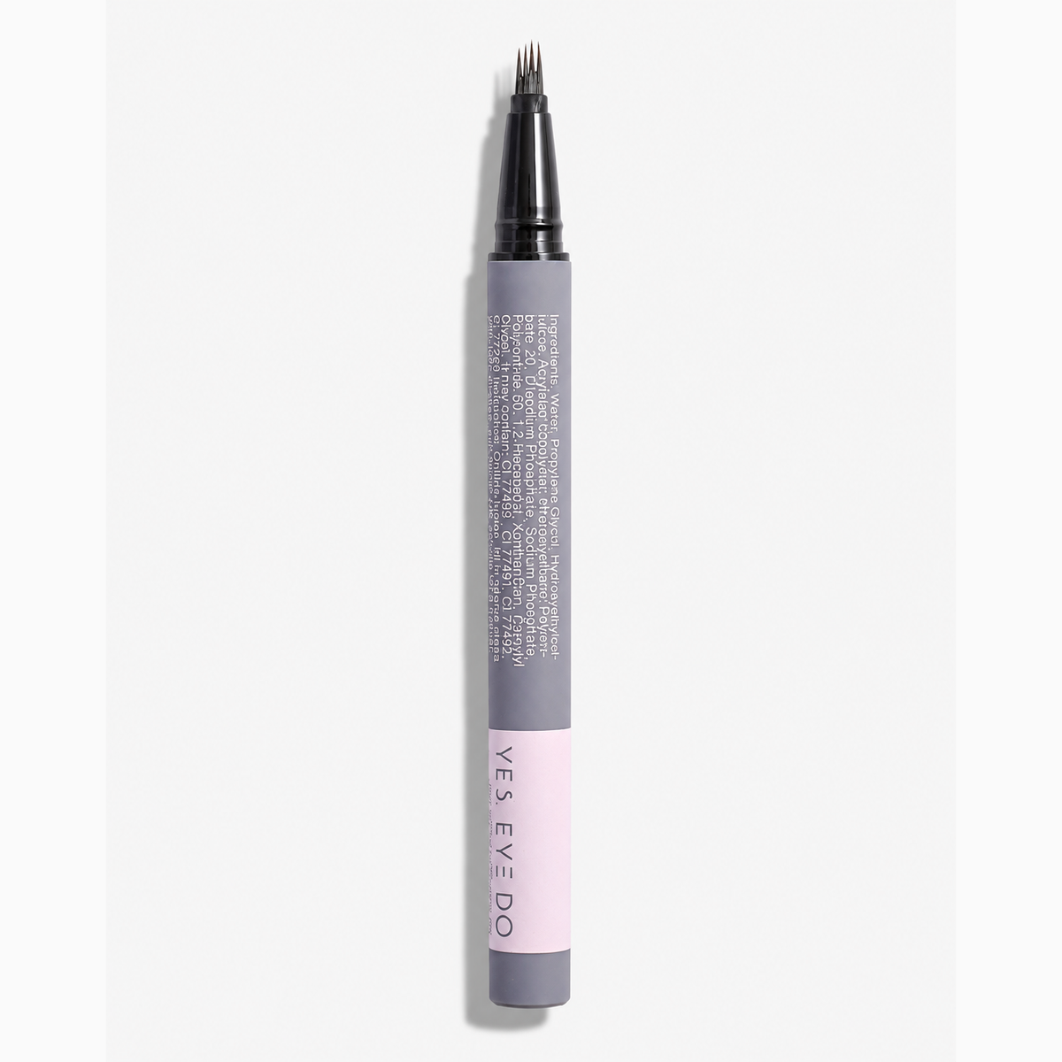 YES.EYE DO 4-Prong Brow Pen with cap removed, showing the four separated tips