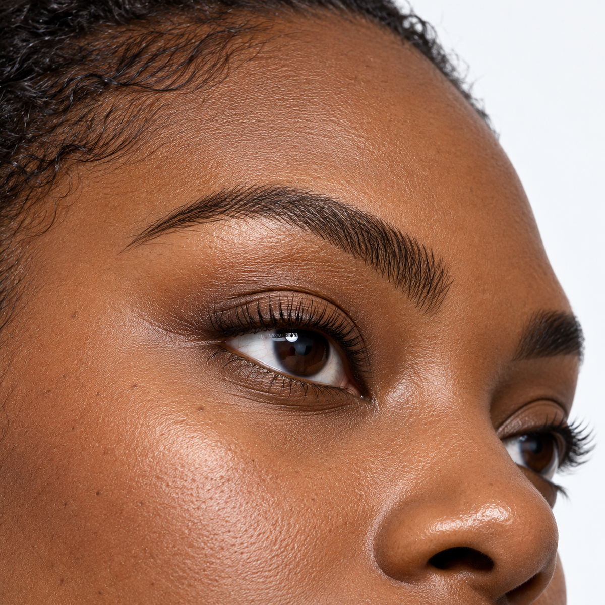 Close-up of a brow with soft, natural-looking definition