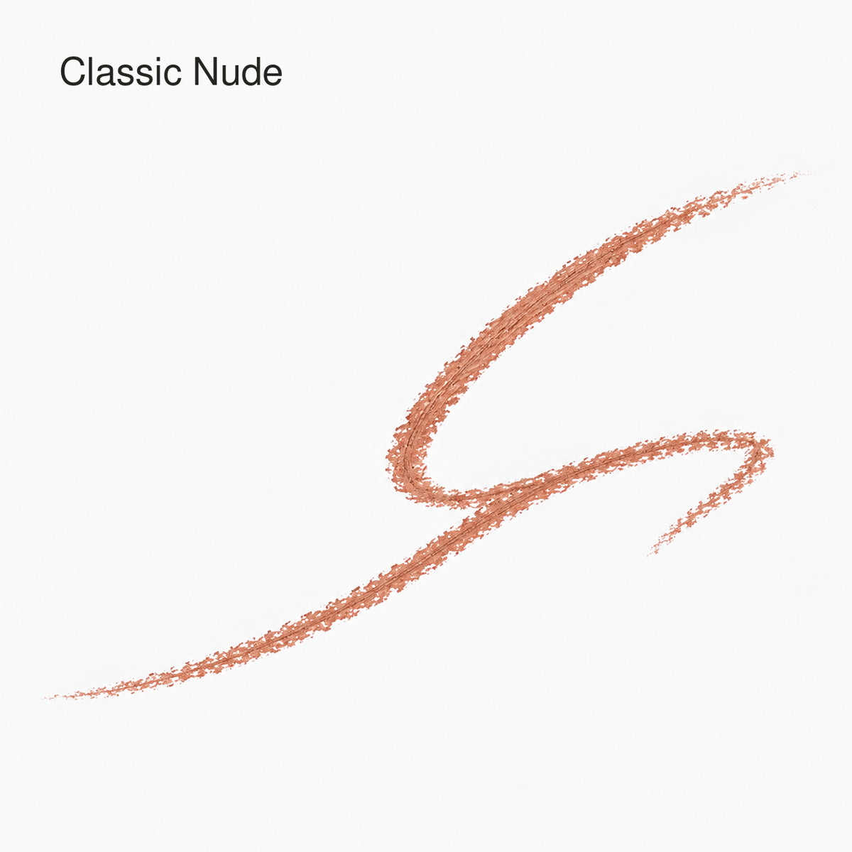 Classic Nude lip liner pencil beside a swatch stroke
