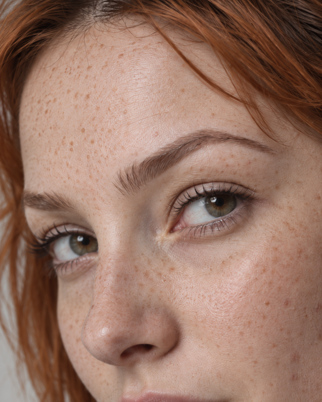 Broader sparse brow area