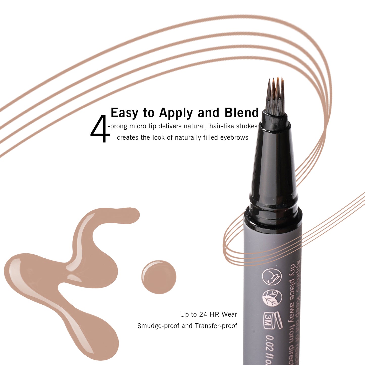 4-Prong Hair-Stroke Brow Pen