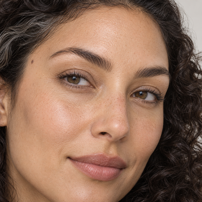 Close-up of a model with naturally defined brow shape