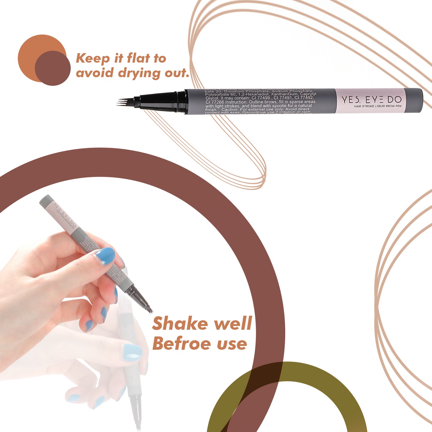 4-Prong Hair-Stroke Brow Pen