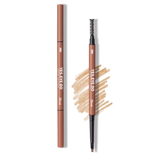 YES.EYE DO Double-headed Fine Sketch Eyebrow Pencil(Brown）